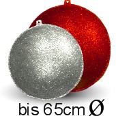 XL-Weihnachtskugeln mit Glitter