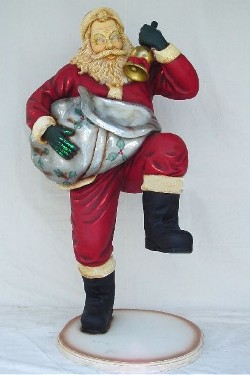 Weihnachtsmann mit Sach und Glocke, Gre 200cm