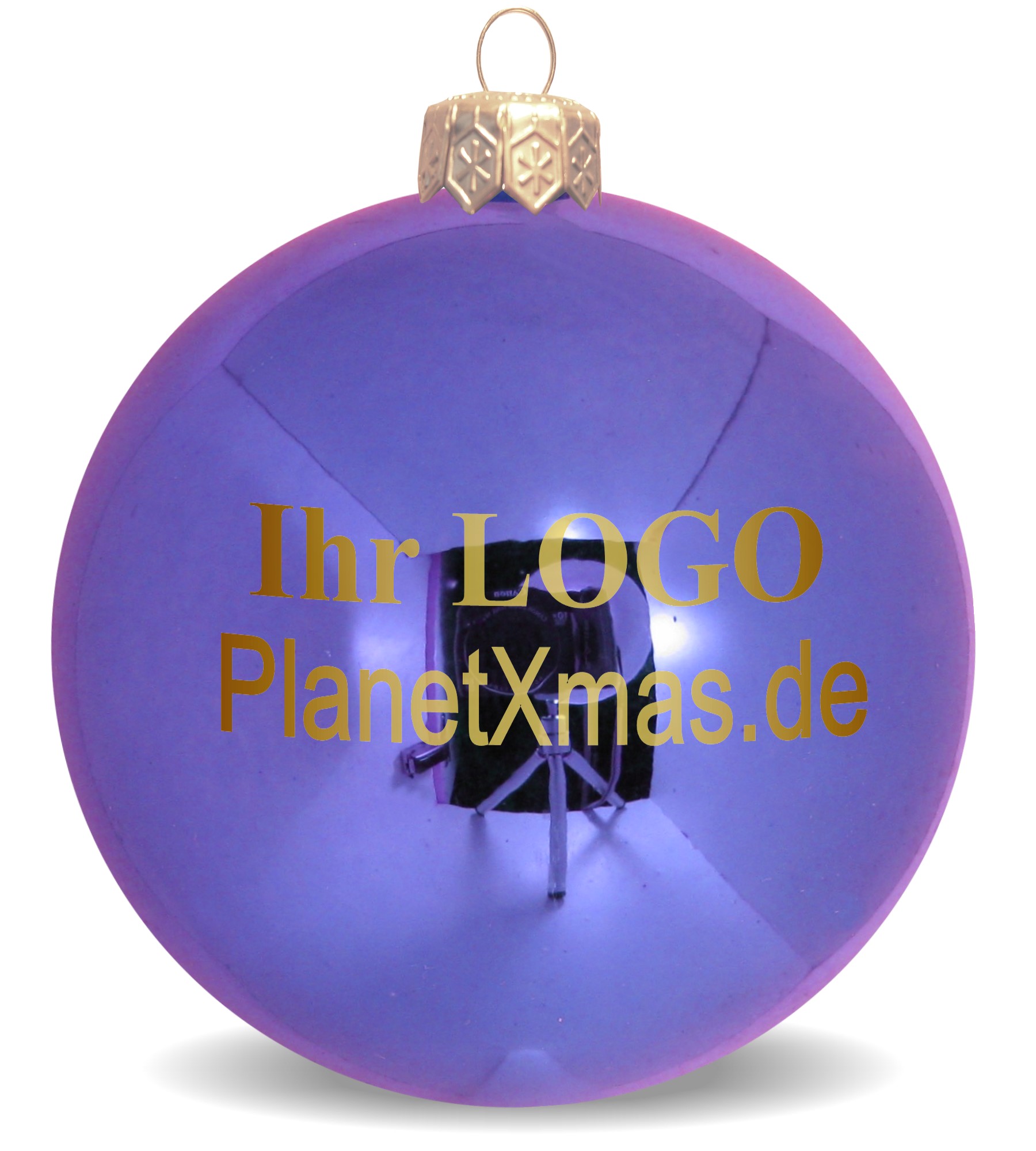 Weihnachtskgel unzerbrechlich violett glnzend