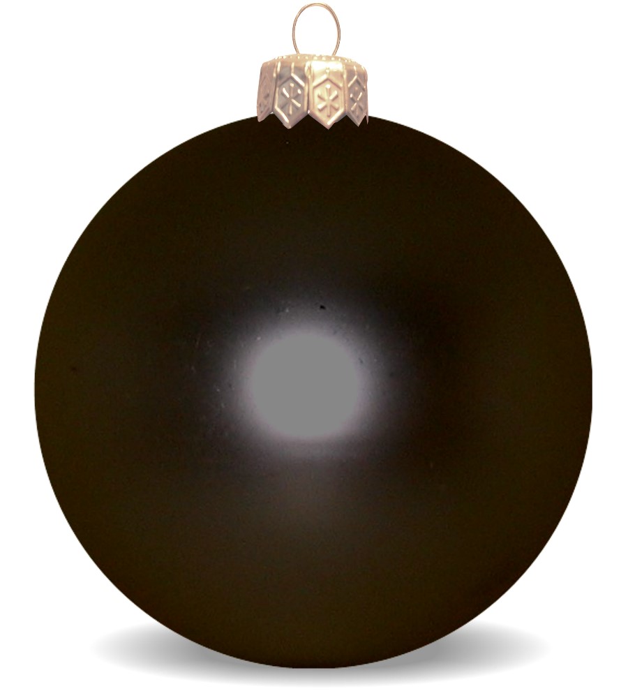 Weihnachtskugel Kunststoff schwarz matt